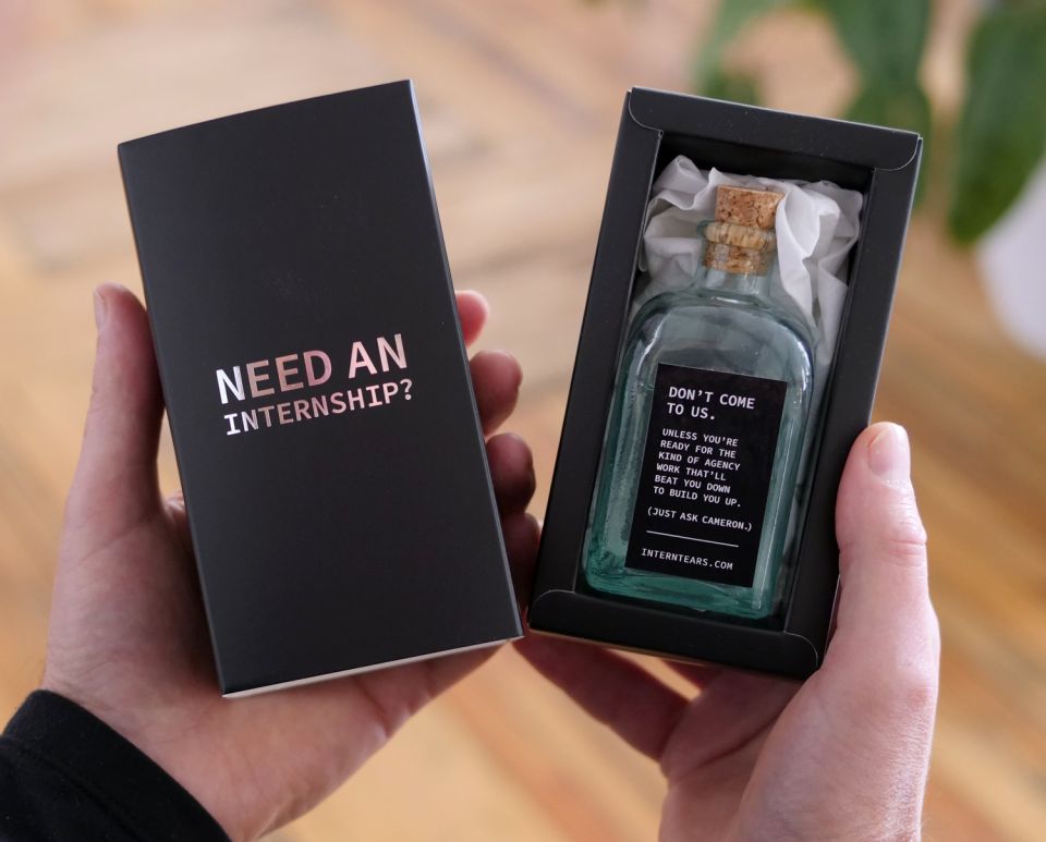 Tears to Fear: McMillan Agency Sends Bottled Tears to Prospective Interns